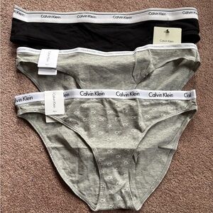 Calvin Klein set of 3 women’s bikini underwear large NWT
